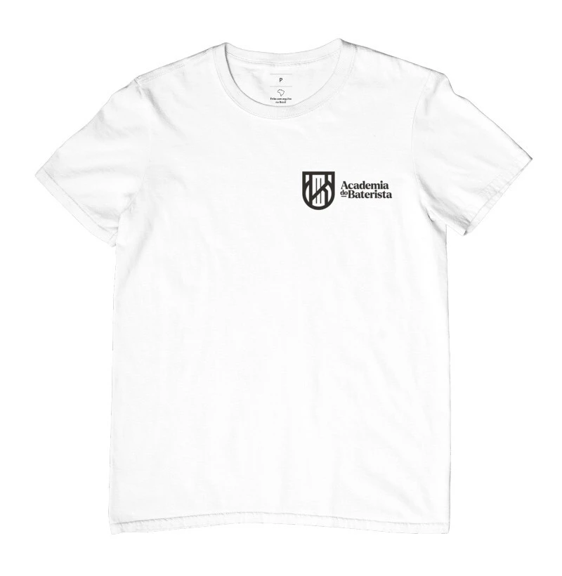 Camiseta Academia do Baterista Clássica — peito pequeno
